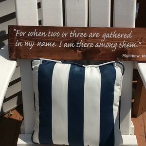 Would sign Matthew 18; 20